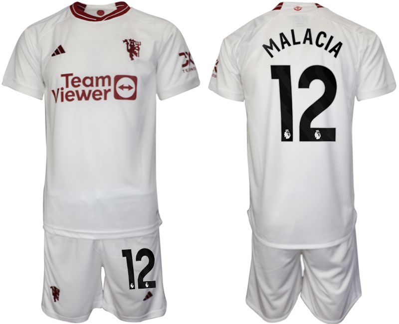 Men 2023-2024 Club Manchester United away white #12 Soccer Jersey->manchester united jersey->Soccer Club Jersey